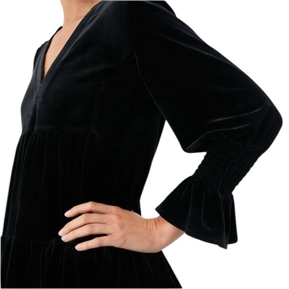 Pomander Place by Tuckernuck Kenzo Black Velvet Dress size large - Picture 4 of 13